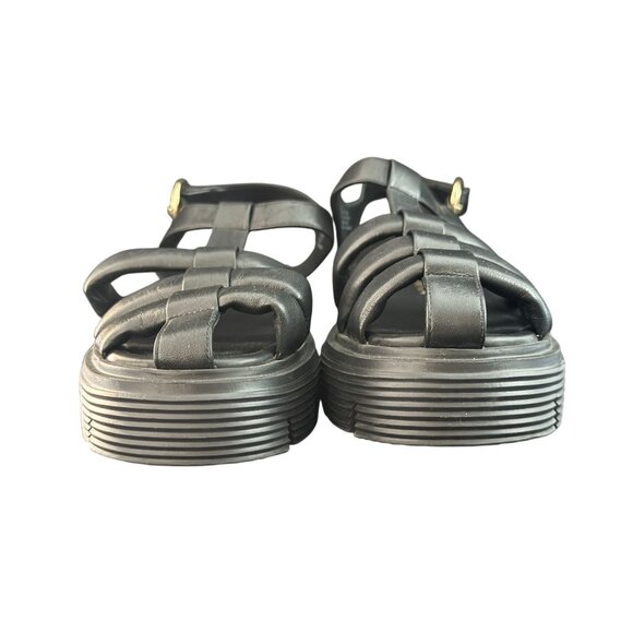 Stuart Weitzman Nolita Fisherman Black Leather Sandals Women's, Size 8.5B NWOB - Picture 4 of 10